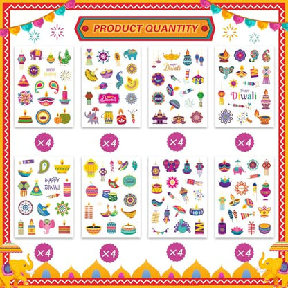 Diwali Stickers, 548 Pcs Diwali Crafts Stickers for Kids, Deepavali Sticker - style: Diwali