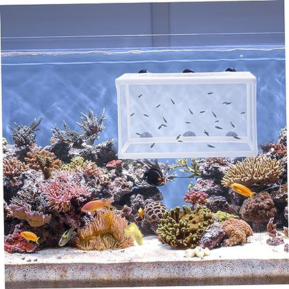 2pcs Big Size Fish Net Decor for Fish Tank Aquarium Breeder Box with Suction Cup