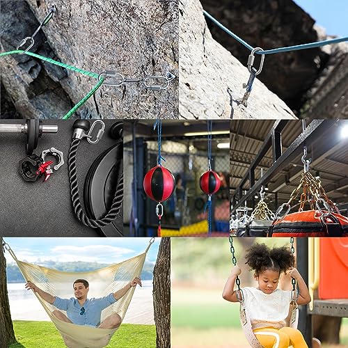 Anvin 2 Pack Large Quick Links M10 3/8 Inch Heavy Duty Carabiner Stainless Steel Chain Links Connector D Shape Locking Chain Hooks Repair Utility Screw Links for Camping Outdoor Equipment Hammocks - style: Oval, 3.5 Inch, 2 Pack