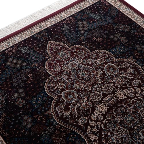 Modefa Velvet Prayer Rug - Soft Plush Turkish Janamaz Sajada Carpet for Men and Women - Luxury Velvet Wide Floral Prayer Mat Ramadan Eid Gift (Dark Maroon) - color: Dark Maroon