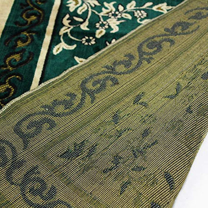 XINNI Muslim Prayer Rug Islamic Praying Rug Mat Carpet Thick Soft Fabric Green - color: Green