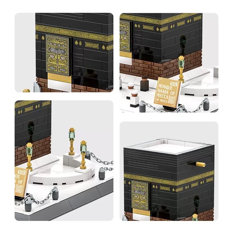 JOMIOD Kaaba in Mecca Building Blocks Set, 644pcs Authentic Islamic Architecture Model, Educational & Collectible DIY Bricks Toy for Adults & Kids, Ideal Ramadan/Eid Gift & Home Decor Display Piece