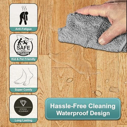 Sorbus Wood Grain Floor Mats Foam Interlocking Mats Each Tile 1 Square Foot 3/8-Inch Thick Flooring Wood Mat Tiles - Home Office Playroom Basement Trade Show (16 Tiles,16 Sq ft, Wood Grain - Pine) - color: Wood Grain - Pine