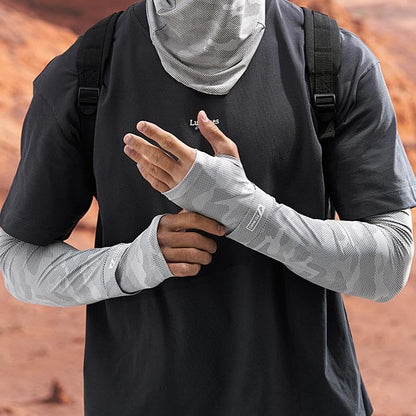 UV-Sun-Protection-Arm-Sleeves for Men Women Youth Cooling Arm Cover with Thumb Hole for Summer Outdoor Sports