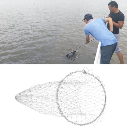Abaodam Fish Net Bag Accessories Mesh Collapsible Fishing Net Replacement Fishing Net Pole Foldable Fishing Trap - color: Silver