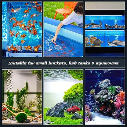 Nano Aquarium Air Stone, Fish Tank Bubbler Aerator (30-70Gal | 3.2Inch Nano Bubbles, Improved Dissolved Oxygen, Quiet Aeration,Water Oxygenation (Air Pump and Airline Tubing not Included) - size: 3.2 inch for 30 to 70 gallon tanks