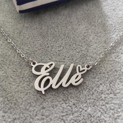 Custom Name Necklace Customized Personalized Plated Necklace for Mother Daughter Friendship Women Valentine's Day Christmas Birthday New Year Party - style: Alexandria Silver