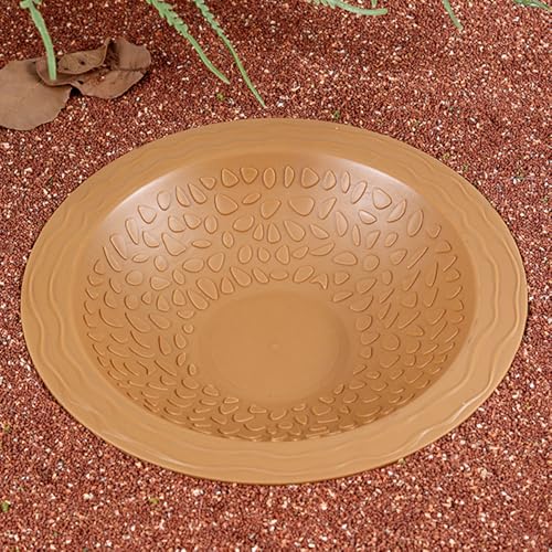Turtle Bathing Pool Small for Reptiles & Amphibians - Resin Water Dish & Feeding Bowl with Gentle Slope - Safe for Turtles, Lizards, Frogs, Snakes (Yellow) - color: Yellow