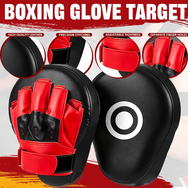 5 PCS Taekwondo Sparring Gear Set Martial Arts Training Equipment Set for Beginners Including Punching Mitts，kick pad，and Boxing pad.Suitable for Teenagers.