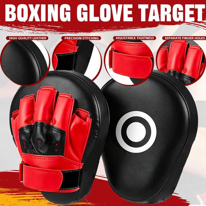 5 PCS Taekwondo Sparring Gear Set Martial Arts Training Equipment Set for Beginners Including Punching Mitts，kick pad，and Boxing pad.Suitable for Teenagers.