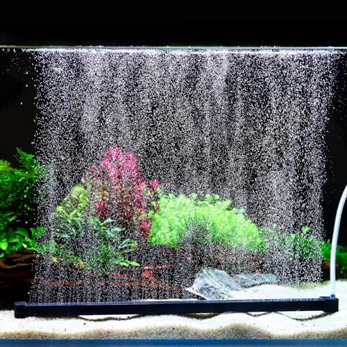 hygger Weighted Nano Mist Bubble Wall Bar, 35.4" Self-Sinking ABS Air Stone Strip with Gentle Oxygen Diffuser for Freshwater & Marine Aquarium, Hydroponics - size: 35.4 Inch