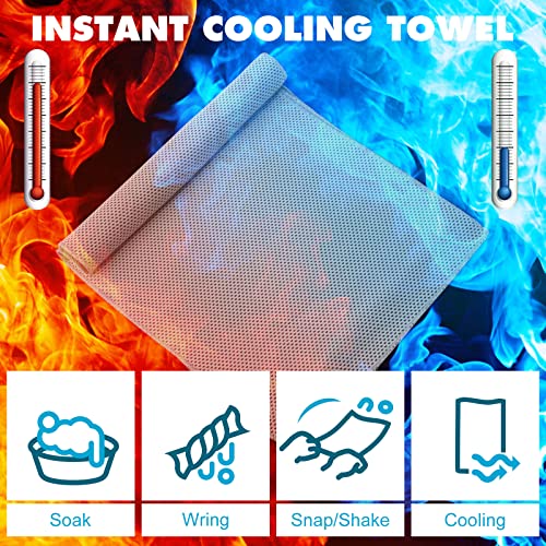 Honoson 20 Packs Cooling Towel Ice Towel Microfiber Sports Towel Breathable Chilly Towel with Bag Wet Towel for Neck Men Women Stay Cool Yoga Gym Golf Workout Travel Camping Beach Accessories - size: 40 x 12 Inch