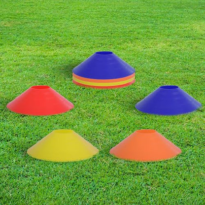 Athllete Durable and Flexible Soccer Cones (Set of 50) - Highly Visible Cones for Sports Training - Ideal Soccer Cones for Training - color: 50 Pack, Red