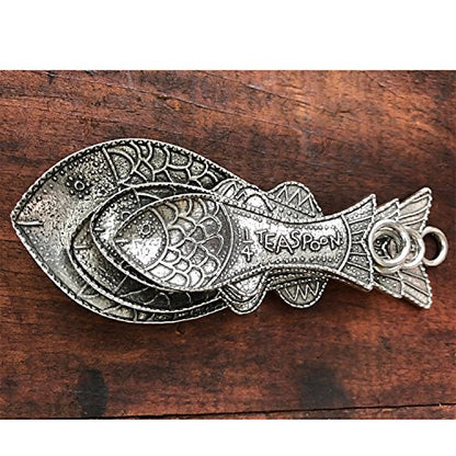 Crosby & Taylor Fish Pewter Measuring Spoons