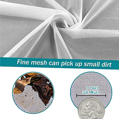Pool Skimmer Leaf Rake Net, Fine Mesh Deep Nylon Bag (Not Pole) | 17.5" Double Layer Pool Nets, Weight Tab, Swimming Cleaning Tools for Removing Inground & Above Ground Pool Leaves, Debris - size: Pool Rake