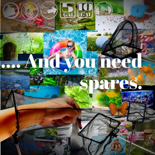 Aquarium Betta Fish Net Protect Delicate Fin, Soft Fine Deep Mesh Scooper w/Sturdy Extendable 7~14 Inch Stainless Steel Long Handle for Shrimp Fish Tank Small Pond & Pool - size: 3 Inch Aquarium net