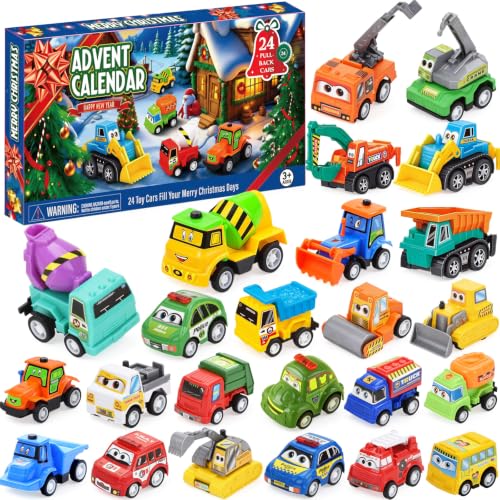 Advent Calendar 2026 Kids Boys, 24 Days Surprises Cars Christmas Countdown