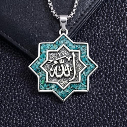 PELOVNY Allah Necklace for Men Women 925 Sterling Silver Islam Allah Pendant Chain Islamic Muslim Religious Jewelry Gifts - color: Allah-07