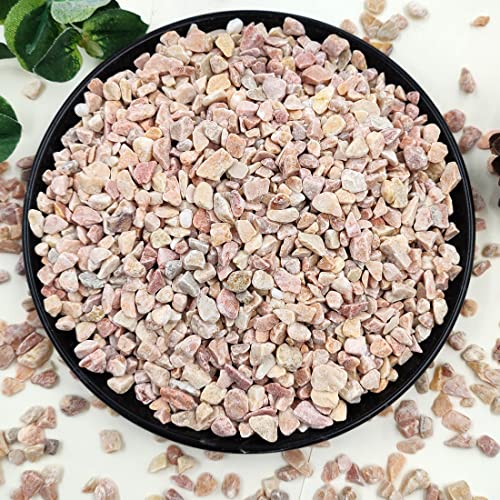 10LB Succulent and Cactus Gravel Pebbles, 1/5 Inch Stones Peach | Natural Decorative River Rocks for Plants, Vases, Aquariums, Terrarium and Outdoor Gardening - color: Peach, size: 10 Pounds