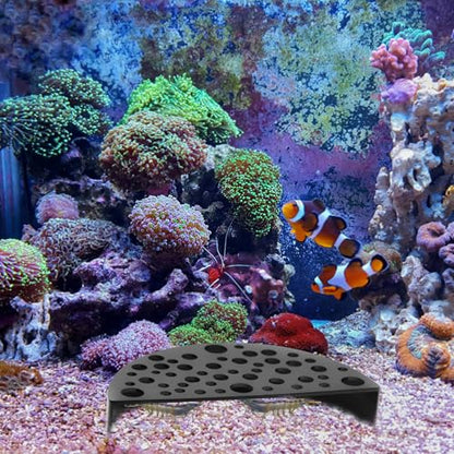 2Pcs Black Cave Ornaments, Good Size Half Moon House Decor, Hiding Tools Supplies, Accessories Decor Supplies Can Be Used in Aquariums