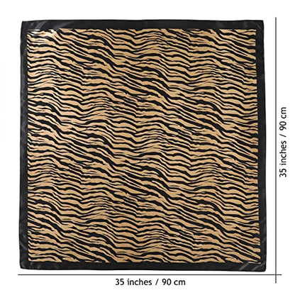 AWAYTR 35” Large Satin Square Head Scarf - 2Pcs Silk Like Floral Head Scarves Square Satin Hair Scarf Bandanas for Women - color: Stripe Printing