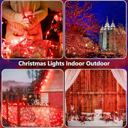 2 Pack 200 LED Battery Operated String Lights, Twinkle Fairy Lights Red - color: Red, size: 2PK(100LED)