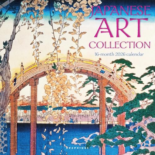 Graphique 2026 Japanese Art Collection Wall Calendar | 12” x 12” | Thick Paper | Home & Office Organizer | Large Monthly Grid | 3 Languages & Marked Holidays | 4 Month Preview Page for 2027 - color: Japanese Art Collection