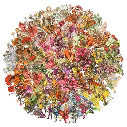 Yoksas Vintage Butterfly Flower Fairy Sticker,360Pcs Transparent Aesthetics Wonderland Stickers for Bullet Journal Scrapbooking Envelopes Resin Crafts - color: Butterfly Fairy