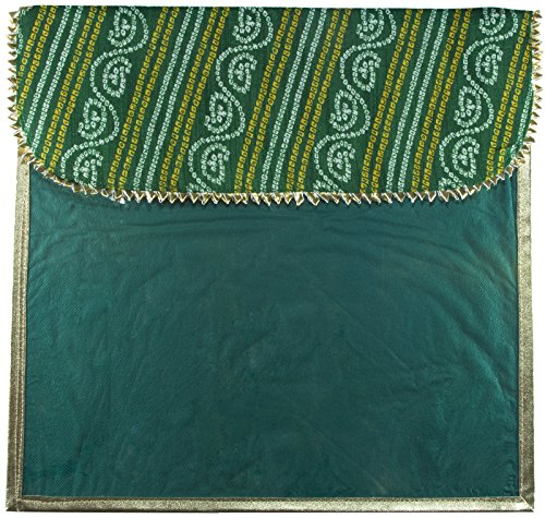 Desi Favors Saree Cover Fabric Bags, Indian Silk Saree Gifting/Storage Bag for Weddings, Reusable Cotton Saree Covers for Clothes Storage/Garment Bag, Travelling, Bulk - 16x17 Inch (Pack of 4) - color: Red and Green