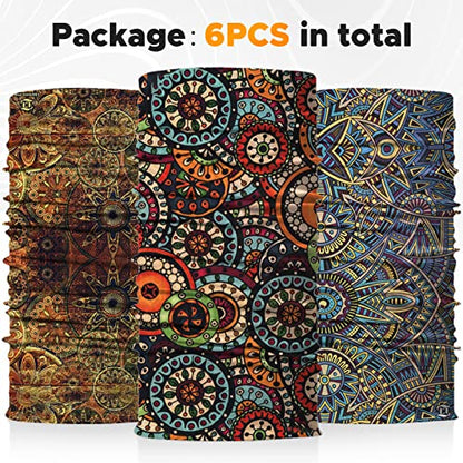 JOEYOUNG Headwear, Bandana, Neck Gaiter Head Wrap Headband Balaclava Magic Scarf - color: A-boho 4