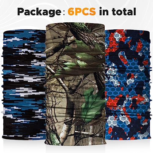 JOEYOUNG Headwear, Bandana, Neck Gaiter Head Wrap Headband Balaclava Magic Scarf - color: A-camouflage Geometry