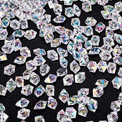 DomeStar 550PCS Bright Clear Vase Fillers, Small Acrylic Fake Ice Rocks Gems Crystals Diamonds Table Centerpiece Fish Tank Table Scatter Photography Props Display (0.4 * 0.6) - color: Bright Clear