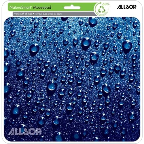 Allsop Mouse Pad, Raindrop - Blue (30182), 8.5 x 8 - style: Raindrop, Blue