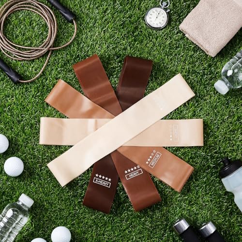 Deekin 20 Pcs Resistance Bands for Women Men 10-115 Lbs 5 Different Resistance Levels Loop Exercise Bands for Leg Working Gym - color: Brown