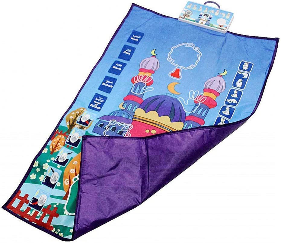 Children Educational Prayer Mat, Islamic Muslim Electronic, Interactive Prayer Rug, Praying Carpet with Prompt Songs Kids Educational Interactive Religious Mat