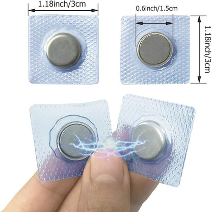 8 Sets Hidden Magnetic Snap,Invisible Magnets Sew in PVC for Thin Fabrics - style: PVC-Square