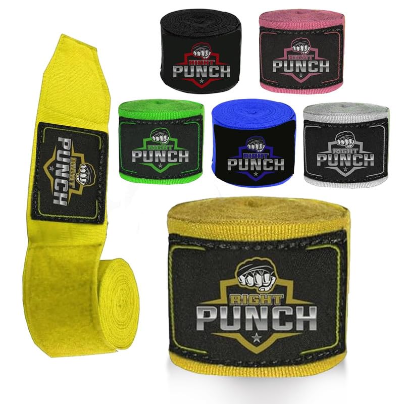 ProShield Boxing Wraps| 180-Inch Bandages| Boxing Hand Wraps Protection for Muay Thai MMA and Kickboxing - color: Yellow, size: 157"