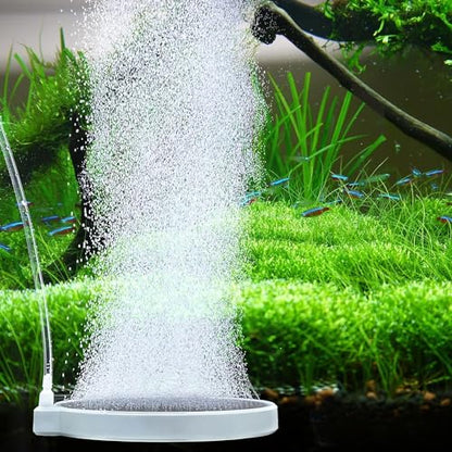 Nano Aquarium Air Stones, Fish Tank Oxygen Aerator (100-150Gal) | 6Inch, Comes with Air Tube, Control Valve and Check Valve, Quiet Operation, Nano Bubbles, Improve Dissolved Oxygen - size: 6 inch for 100 to 150 gallon tanks