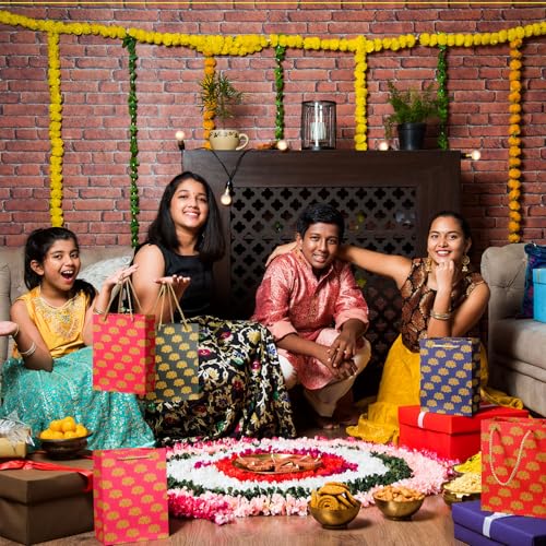 Lincia 16 Pcs Indian Return Gift Bags for Pooja Diwali Festival, Classic - style: Classic