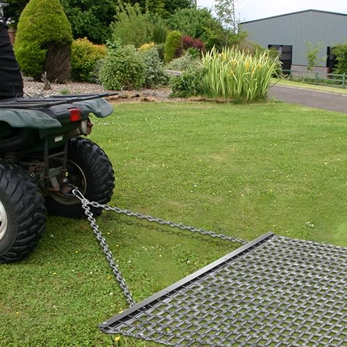 Rengue ATV/UTV 4 x 4 Feet Baseball Field Drag, Lawn Leveling Steel Mesh Heavy Duty Surface Leveling Mat for Manual or Vehicle Driveway Farm Garden Football Field