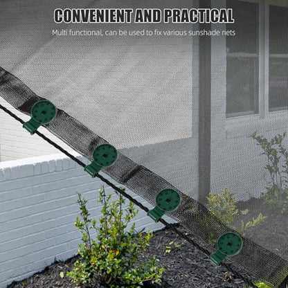 MAGICLULU 50pcs Greenhouse Clips and Mesh Buckles for Garden Netting, Reusable Sunshade Net Fixing Clamps, Non-slip Shade Cloth Clips for Outdoor Patio and Farm Use