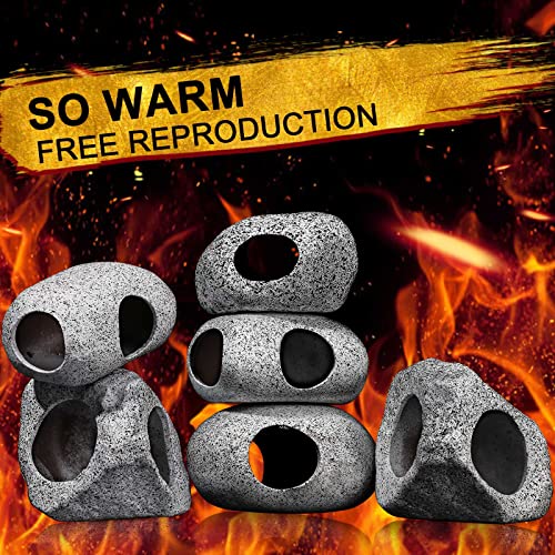 6 Pieces Aquarium Decoration Rock Caves Stackable Ceramic Fish Tank Hideout Cave Stone Ornaments Hideaway for Betta Shrimp Cichlid Hiding Breeding Spawning Decor