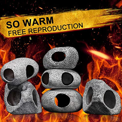 6 Pieces Aquarium Decoration Rock Caves Stackable Ceramic Fish Tank Hideout Cave Stone Ornaments Hideaway for Betta Shrimp Cichlid Hiding Breeding Spawning Decor