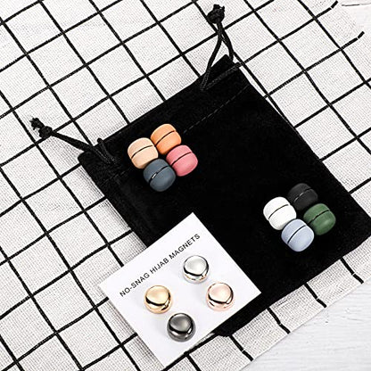 Juinte 12 Pieces Hijab Magnets Scarf Pins Strongest Colorful Multi-use Round Commercial Hijab Magnets for Women Pinless Strong Scarf Pins for Women Scarves Costume