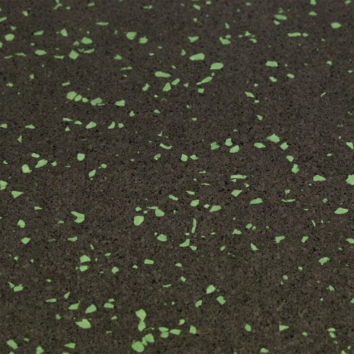 Rubber-Cal Elephant Bark Flooring 3/8-inch T x 4-feet - color: Green Dot, size: 48"L x 48"W x 0.4"Th