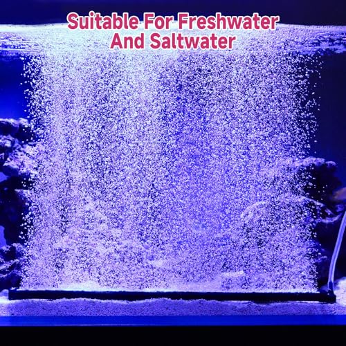 hygger Aquarium Bubble Curtain Wall, Quiet Fish Tank Air Stone with Accessories, High Dissolved Aquarium Bubbler Oxygen Diffuser Decoration for Freshwater & Saltwater - size: 15.7-IN Long