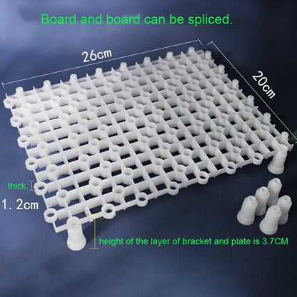 Aquarium Partition Plate Cover Filter Material Pad Turtle Fish Tank Terrace Grid DIY White(6pcs) - size: 6pcs