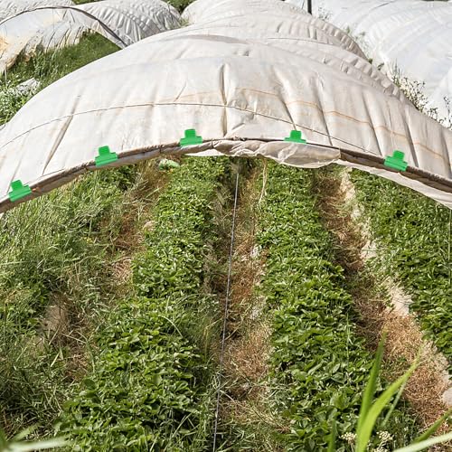 20pcs Greenhouse Plastic Clips and Garden Mesh Netting Clamps 11mm Light Buckle for Agricultural Covering and Vegetable Net Fixing