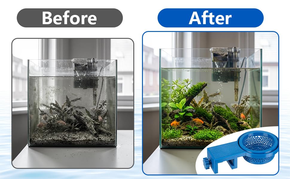 Extra Large Aquarium Water Change Diffuser Baffle Tool | Baffle Tool for Rimless & Rimmed Tanks, Spill-Proof Flow Deflector Protects Substrate, Plants & Decorations