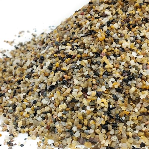 FANTIAN 2 lbs Aquarium Sand. 1/16 Inch Fish Tank Coarse Sand | Natural River Rocks, Decorative Pea Gravel for Turtle Substrate, Terrariums, Vase, Plant, Drainage, Outdoor Garden - size: 1/16 Inch